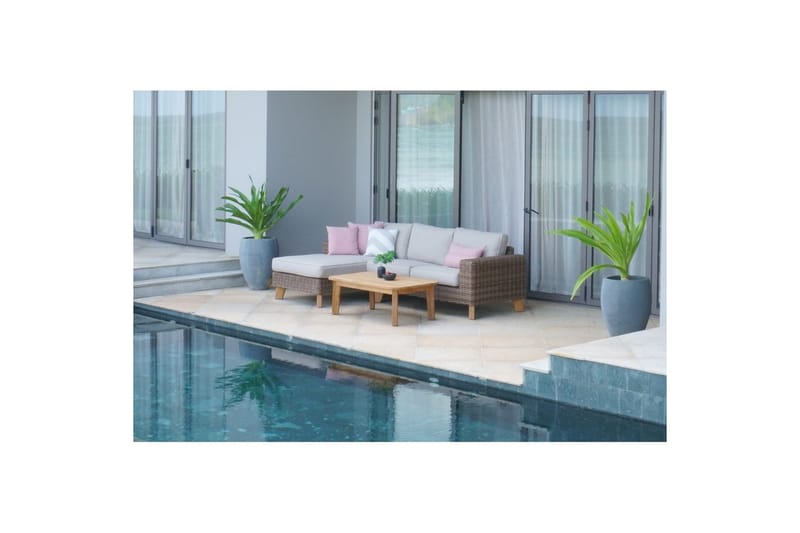 Utomhusmöbelgrupp Lifestyle Garden Bahamas 2-sits & schäslong höger soffbord 110 - Utemöbler - Utegrupp - Loungegrupp