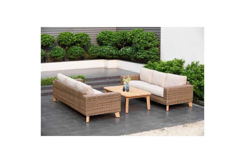 Utomhusmöbelgrupp Lifestyle Garden Bahamas 2 x 3-sits & soffbord 110 - Utemöbler - Utegrupp - Loungegrupp