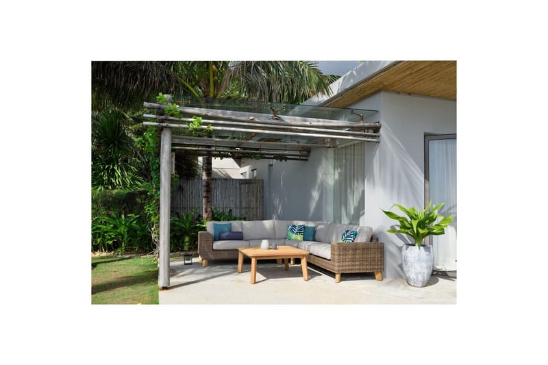 Utomhusmöbelgrupp Lifestyle Garden Barbados 2-sits vänster&höger & hörnstol & soffbord 100 - Utemöbler - Utegrupp - Loungegrupp