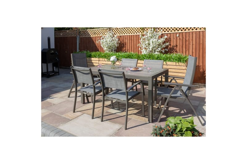 Utomhusmöbelgrupp Lifestyle Garden Solana 163 cm 4 carverstolar + 2 pos. fotölj - 4 carverstolar + 2 pos. fotölj - Utemöbler - Utegrupp - Matgrupper utomhus
