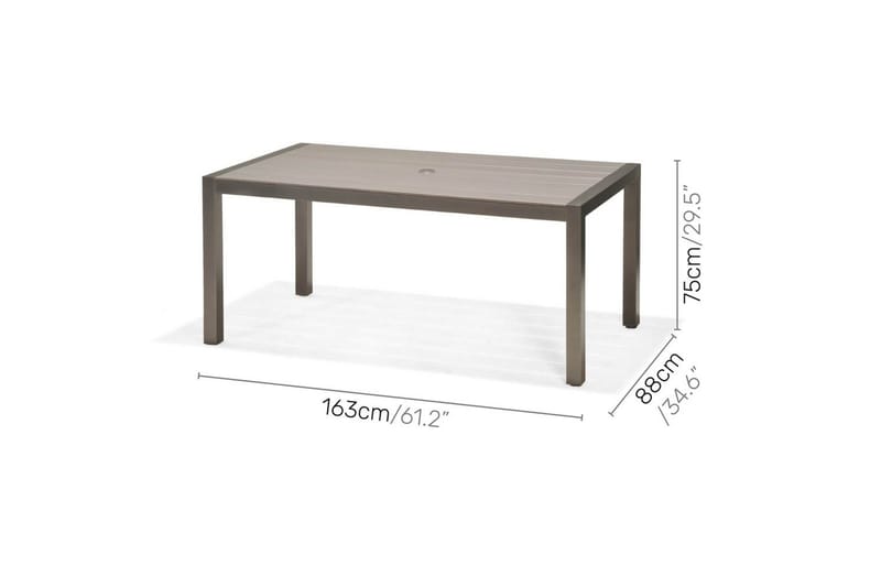 Utomhusmöbelgrupp Lifestyle Garden Solana 163 cm 4 carverstolar + 2 pos. fotölj - 4 carverstolar + 2 pos. fotölj - Utemöbler - Utegrupp - Matgrupper utomhus