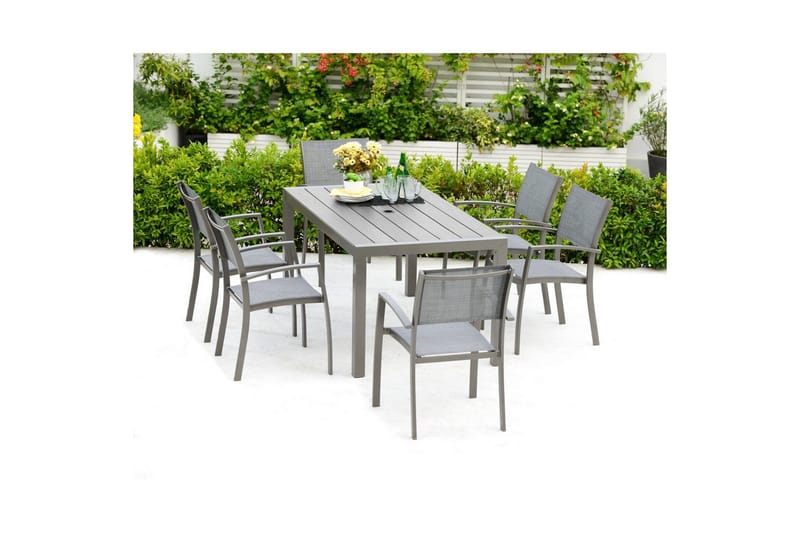 Utomhusmöbelgrupp Lifestyle Garden Solana 163 cm 4 carverstolar - 4 carverstolar - Utemöbler - Utegrupp - Matgrupper utomhus