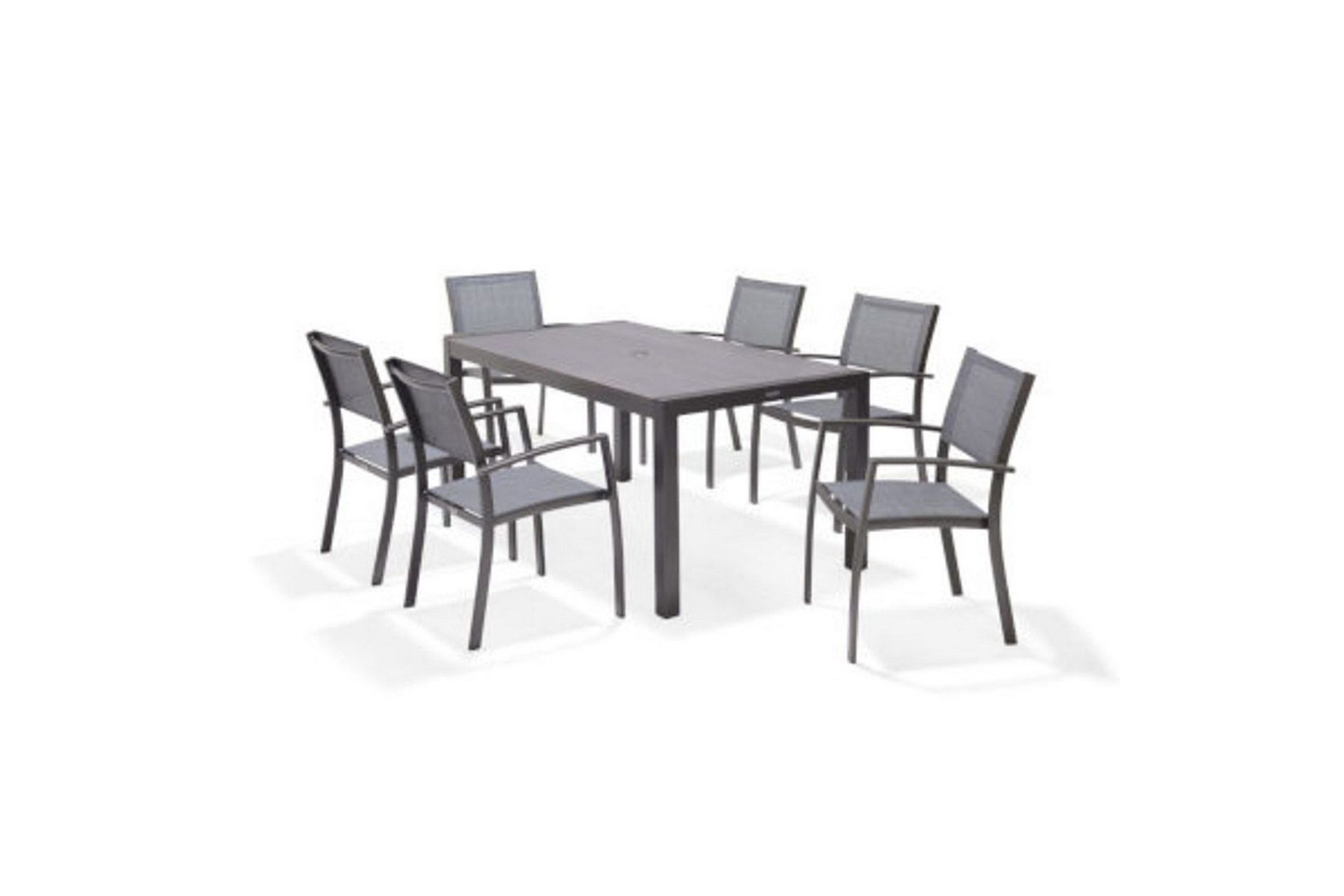 utomhusmöbelgrupp lifestyle garden solana 163 cm 6 carverstolar - 6 carverstolar