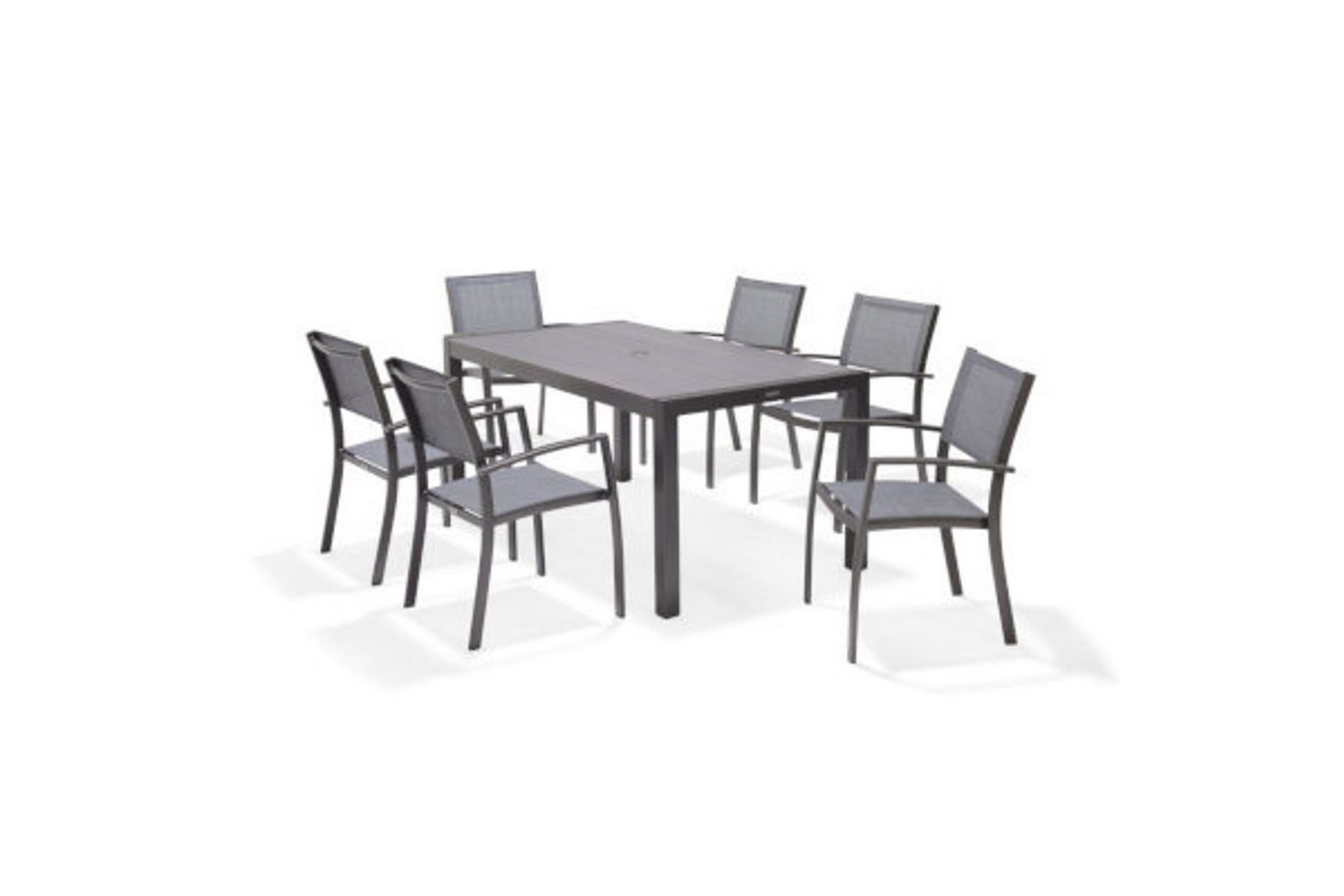 utomhusmöbelgrupp lifestyle garden solana 163 cm 6 carverstolar - 6 carverstolar