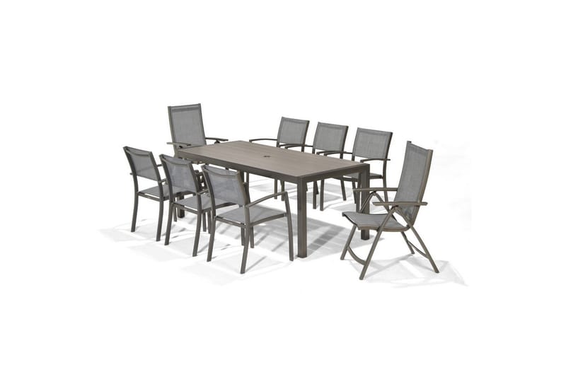 Utomhusmöbelgrupp Lifestyle Garden Solana 201 cm 6 carverstolar + 2 pos. fotölj - 6 carverstolar + 2 pos. fotölj - Utemöbler - Utegrupp - Matgrupper utomhus