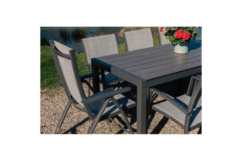 Utomhusmöbelgrupp Lifestyle Garden Solana 201 cm 6 carverstolar + 2 pos. fotölj - 6 carverstolar + 2 pos. fotölj - Utemöbler - Utegrupp - Matgrupper utomhus