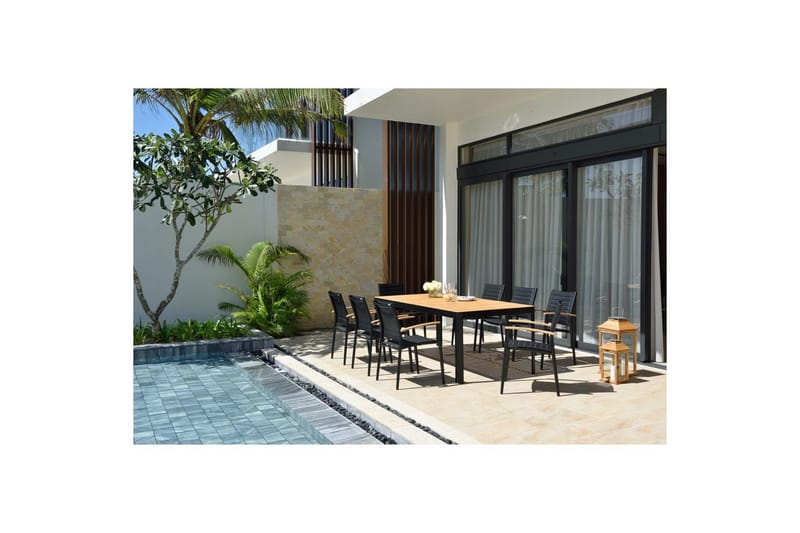 Utomhusmöbelgrupp Lifestyle Garden Portals 209 cm 8 lite carverstolar - 8 lite carverstolar - Utemöbler - Utegrupp - Matgrupper utomhus