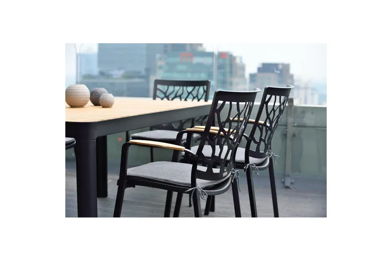 Utomhusmöbelgrupp Lifestyle Garden Portals 161 cm 4 trädskärarstolar - 4 trädskärarstolar - Utemöbler - Utegrupp - Matgrupper utomhus