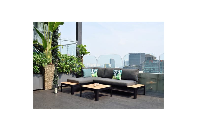 Utomhusmöbelgrupp Lifestyle Garden Portals 2x 2-sits modulsoffa & soffbord - Utemöbler - Utegrupp - Loungegrupp