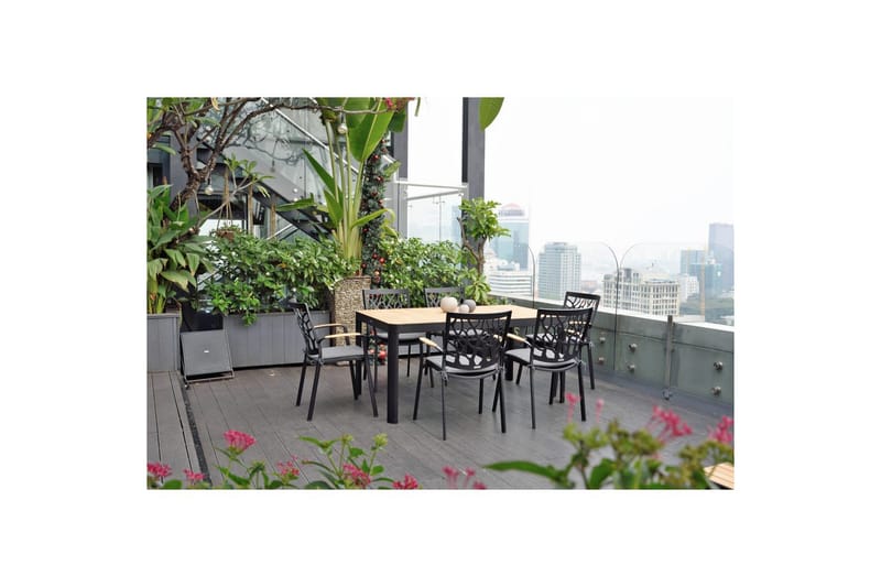 Utomhusmöbelgrupp Lifestyle Garden Portals 161 cm 6 trädskärarstolar - 6 trädskärarstolar - Utemöbler - Utegrupp - Matgrupper utomhus