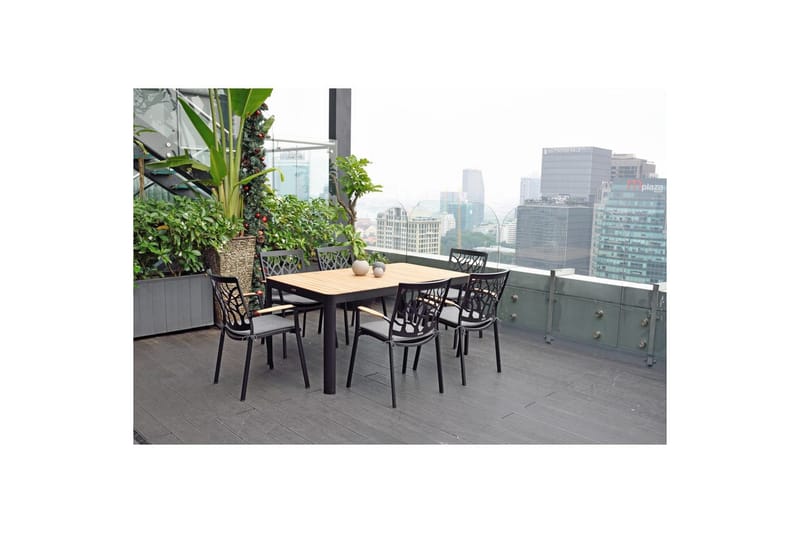 Utomhusmöbelgrupp Lifestyle Garden Portals 161 cm 4 trädskärarstolar - 4 trädskärarstolar - Utemöbler - Utegrupp - Matgrupper utomhus