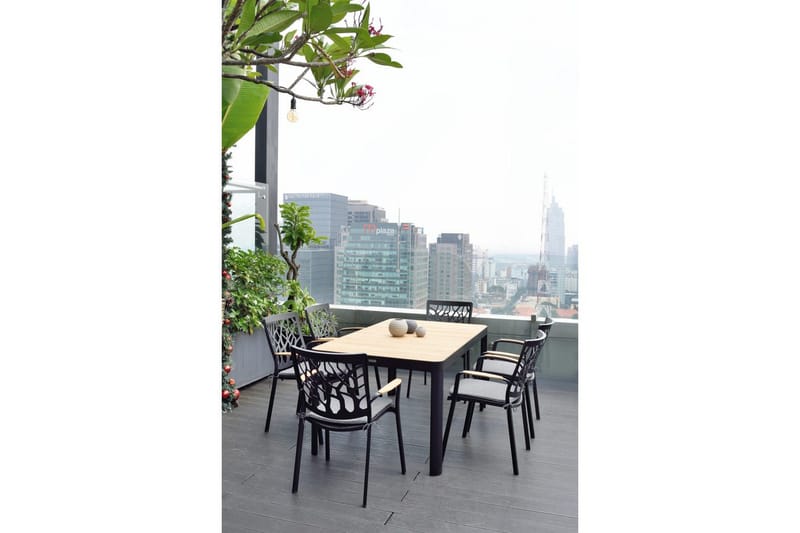 Utomhusmöbelgrupp Lifestyle Garden Portals 161 cm 6 trädskärarstolar - 6 trädskärarstolar - Utemöbler - Utegrupp - Matgrupper utomhus