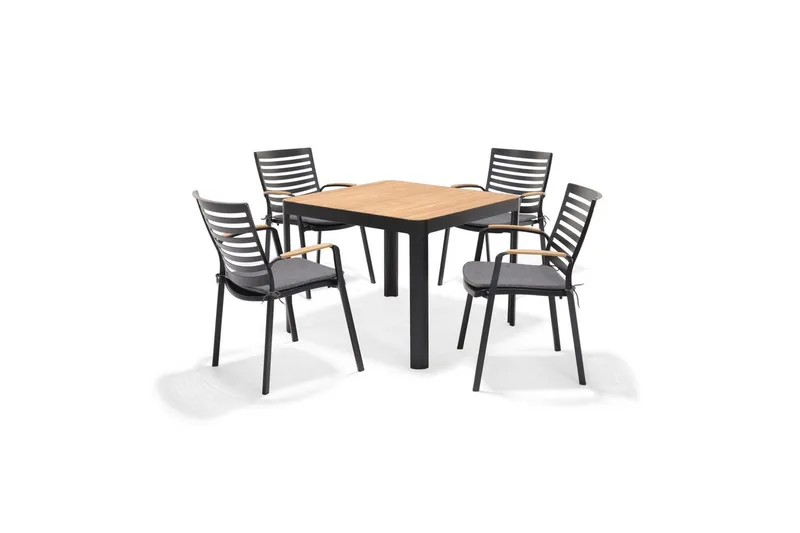 Utomhusmöbelgrupp Lifestyle Garden Portals 95 cm 4 carverstolar, 4 carverstolar