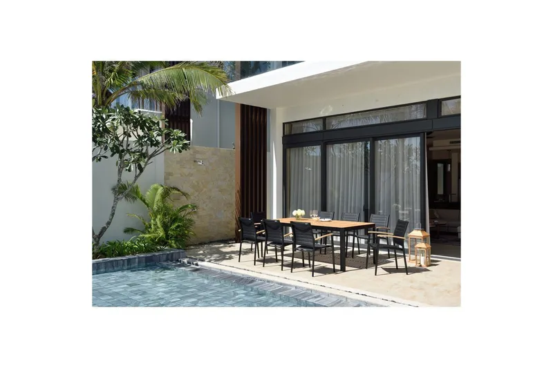 Utomhusmöbelgrupp Lifestyle Garden Portals 209 cm 8 lite carverstolar - 8 lite carverstolar - Utemöbler - Utegrupp - Matgrupper utomhus