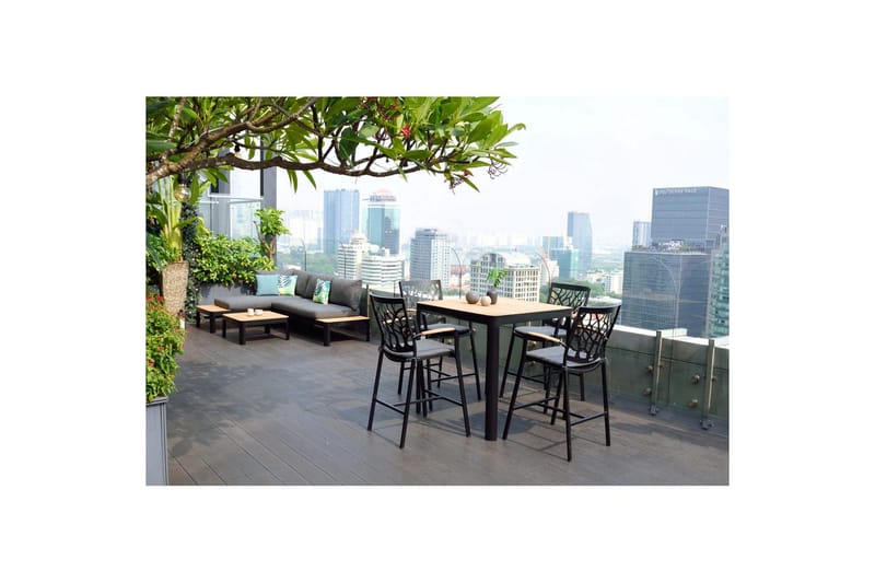 Utomhusmöbelgrupp Lifestyle Garden Portals bar bord 95 & 4 bar stol - Utemöbler - Utegrupp - Matgrupper utomhus