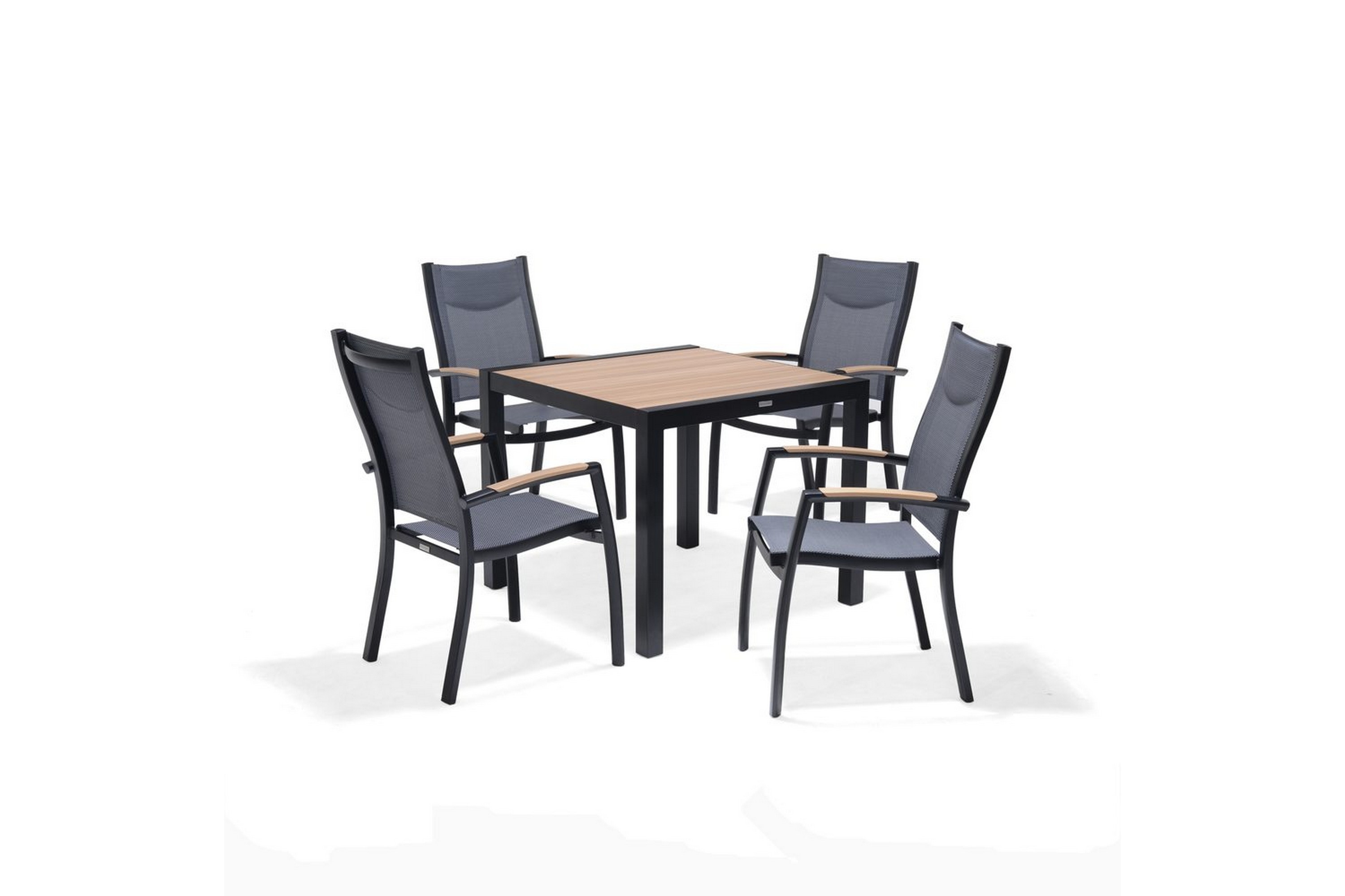 utomhusmöbelgrupp lifestyle garden panama 90 cm 4 stapelbarfotölj - 4 stapelbarfotölj