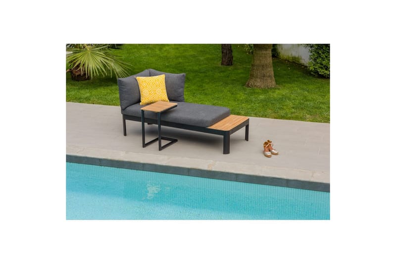 Utomhusmöbelgrupp Lifestyle Garden Portals 2-sits modulsoffa & C-form sidobord - Utemöbler - Utegrupp - Loungegrupp