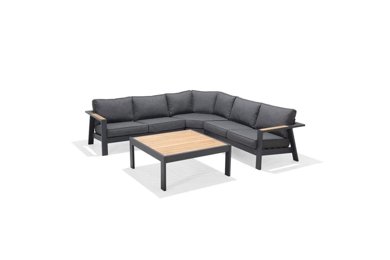 Utomhusmöbelgrupp Lifestyle Garden PALAU 2-sits höger & vänster + hörnsoffa stol + soffbord 100 cm - Utemöbler - Utegrupp - Loungegrupp