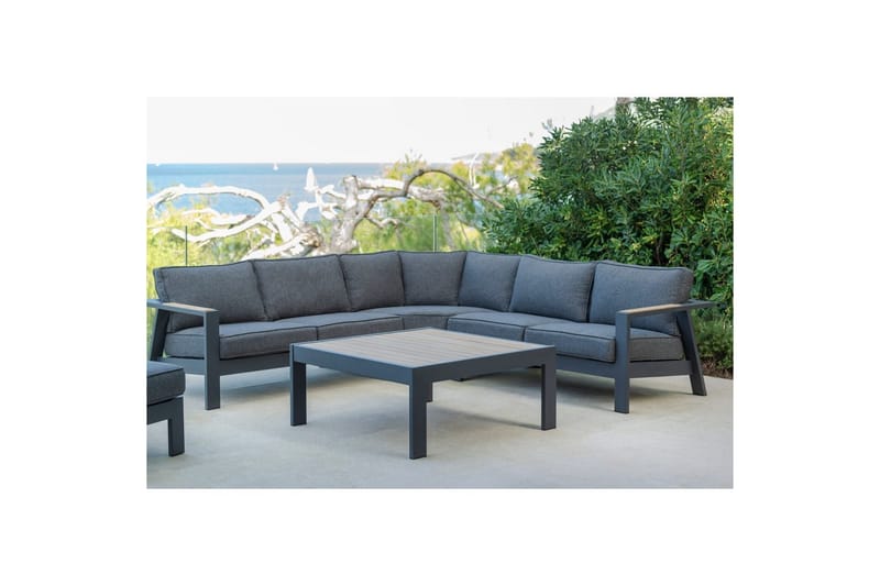 Utomhusmöbelgrupp Lifestyle Garden PALAU 2-sits höger & vänster + hörnsoffa stol + soffbord 100 cm - Utemöbler - Utegrupp - Loungegrupp