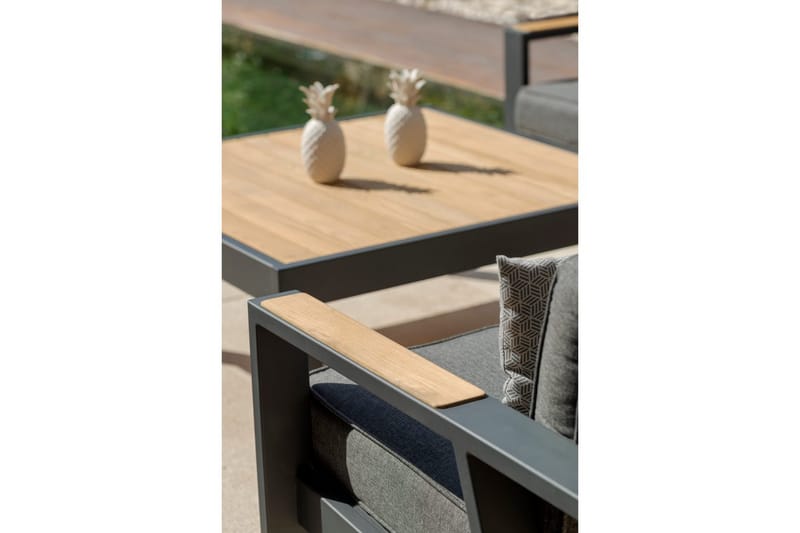 Utomhusmöbelgrupp Lifestyle Garden PALAU 2-sits höger & vänster + hörnsoffa stol + soffbord 100 cm - Utemöbler - Utegrupp - Loungegrupp