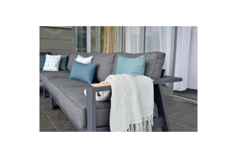 Utomhusmöbelgrupp Lifestyle Garden PALAU 2-sits höger & vänster + 2x hörnsoffa stol + 2x sidostol + soffbord 100 cm - Utemöbler - Utegrupp - Loungegrupp