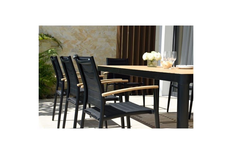 Utomhusmöbelgrupp Lifestyle Garden Portals 209 cm 8 lite carverstolar - 8 lite carverstolar - Utemöbler - Utegrupp - Matgrupper utomhus