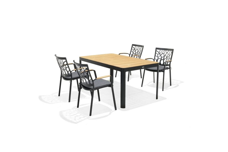 Utomhusmöbelgrupp Lifestyle Garden Portals 161 cm 4 trädskärarstolar - 4 trädskärarstolar - Utemöbler - Utegrupp - Matgrupper utomhus