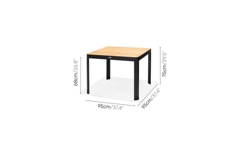 Utomhusmöbelgrupp Lifestyle Garden Portals 95 cm 4 carverstolar - 4 carverstolar - Utemöbler - Utegrupp - Matgrupper utomhus