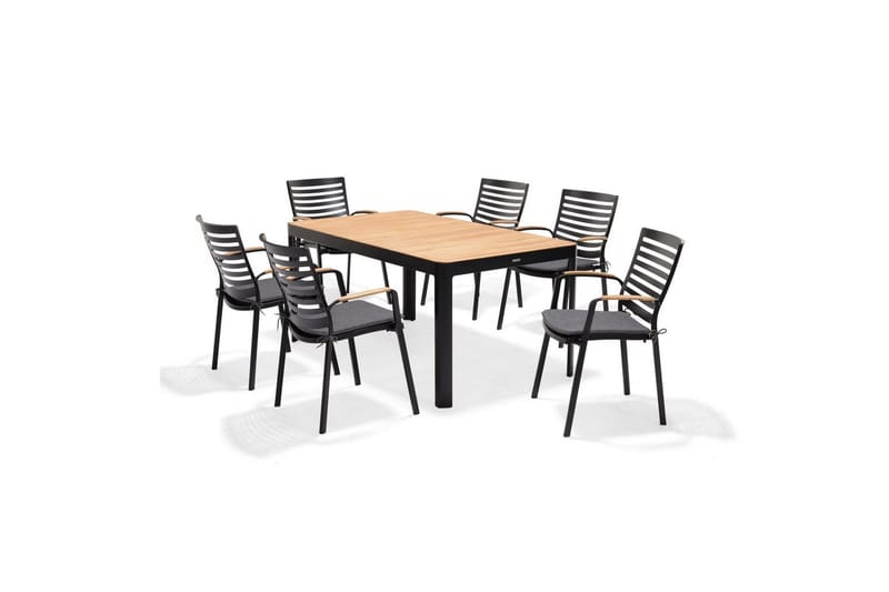 Utomhusmöbelgrupp Lifestyle Garden Portals 161 cm 6 carverstolar - 6 carverstolar - Utemöbler - Utegrupp - Matgrupper utomhus