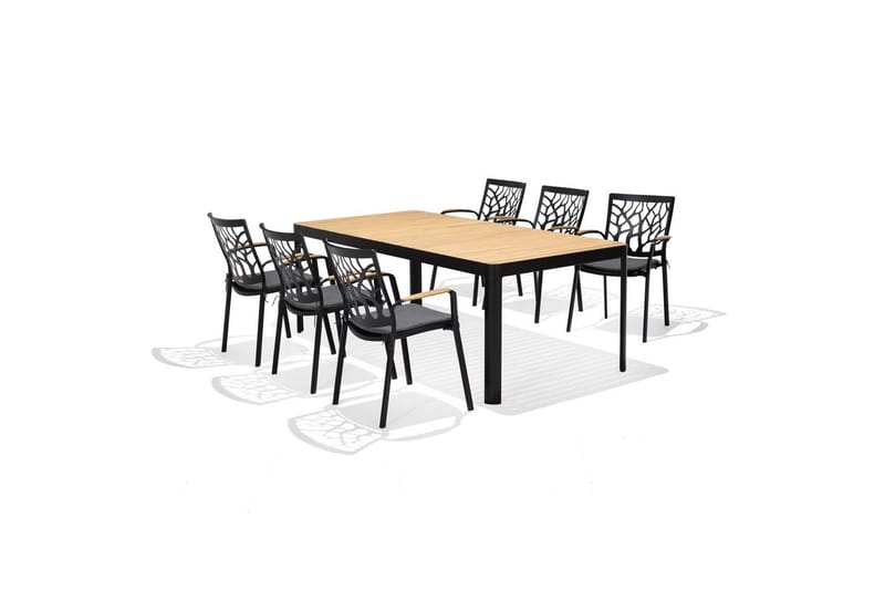 Utomhusmöbelgrupp Lifestyle Garden Portals 209 cm 6 trädskärarstolar - 6 trädskärarstolar - Utemöbler - Utegrupp - Matgrupper utomhus