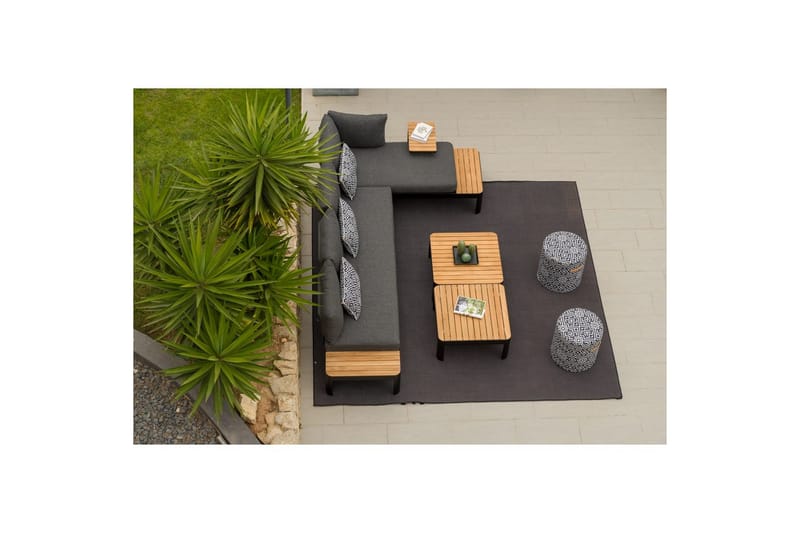 Utomhusmöbelgrupp Lifestyle Garden Portals 2x 2-sits modulsoffa & 2x soffbord - Utemöbler - Utegrupp - Loungegrupp