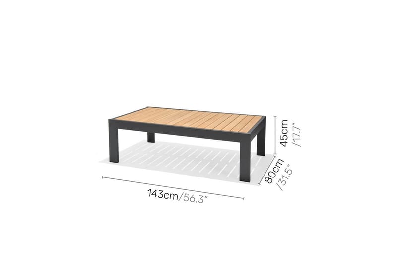 Utomhusmöbelgrupp Lifestyle Garden PALAU 2-sits höger & vänster + hörnsoffa stol + sidostol + soffbord 140 cm - Utemöbler - Utegrupp - Loungegrupp