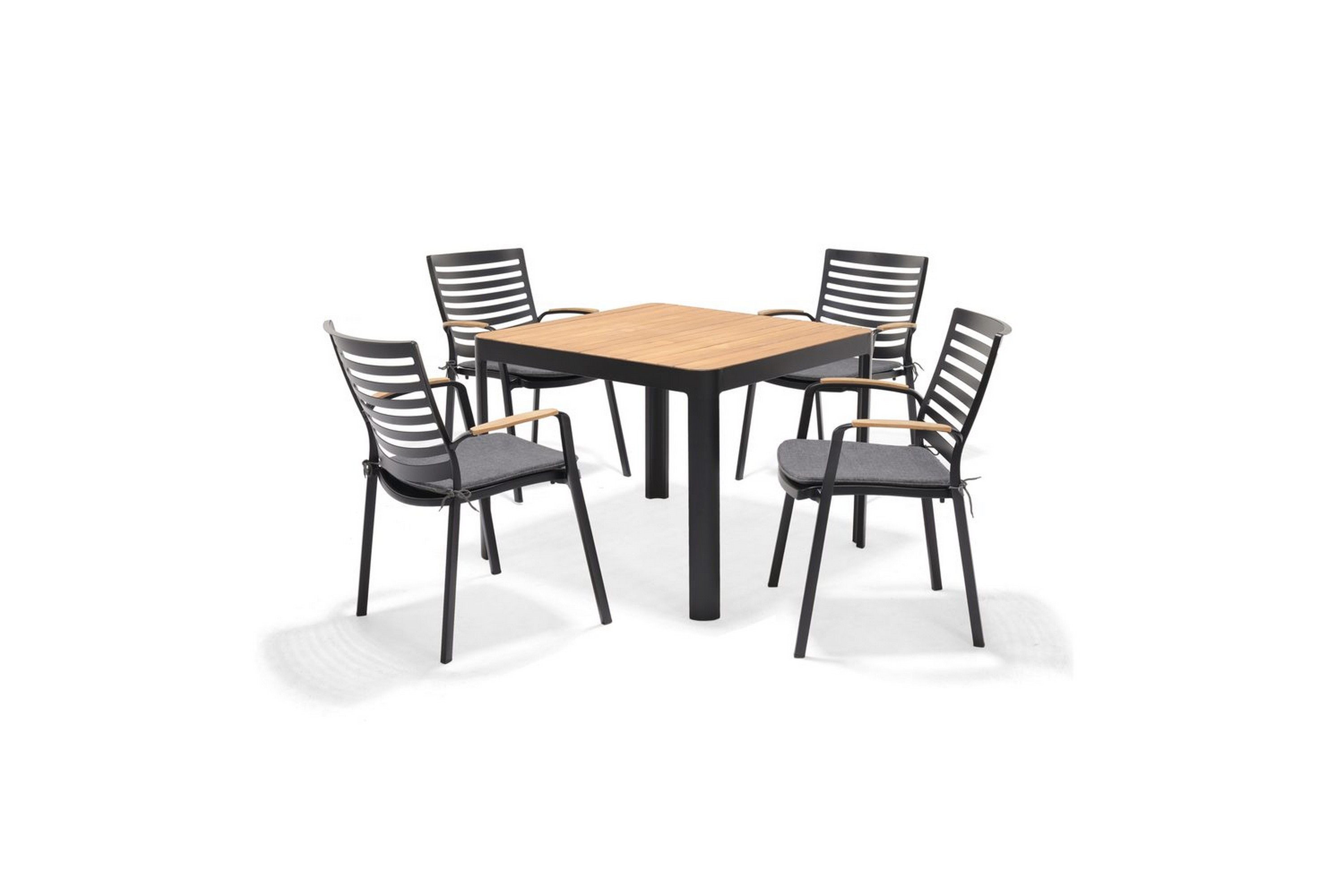 utomhusmöbelgrupp lifestyle garden portals 95 cm 4 carverstolar - 4 carverstolar