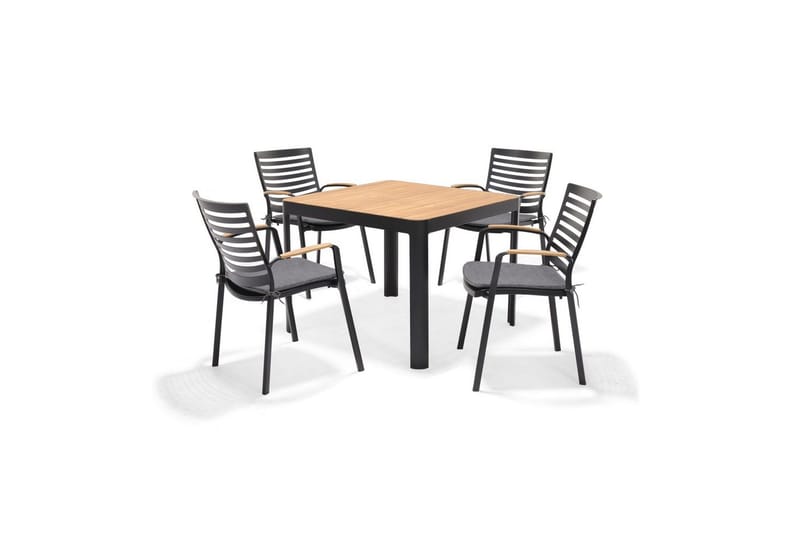 Utomhusmöbelgrupp Lifestyle Garden Portals 95 cm 4 carverstolar - 4 carverstolar - Utemöbler - Utegrupp - Matgrupper utomhus