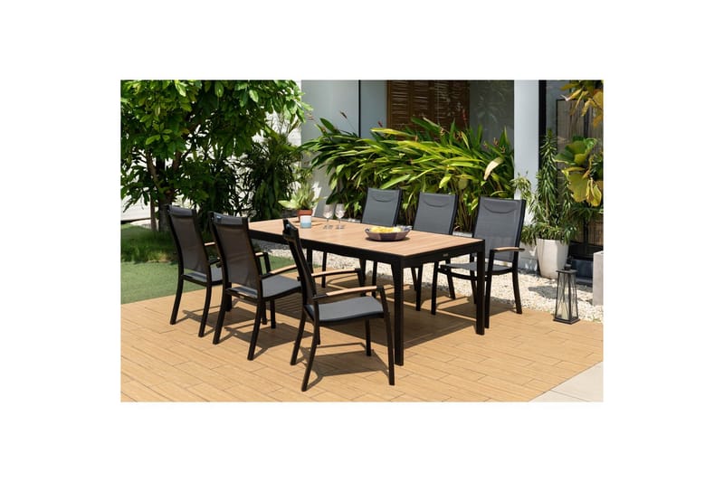 Utomhusmöbelgrupp Lifestyle Garden Panama 210-300 cm 6 stapelbarfotölj + 2 pos. fotölj - 6 stapelbarfotölj + 2 pos. fotölj - Utemöbler - Utegrupp - Matgrupper utomhus