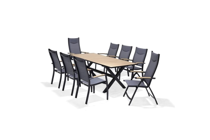 Utomhusmöbelgrupp Lifestyle Garden Panama 200 cm 6 stapelbarfotölj + 2 pos. fotölj - 6 stapelbarfotölj + 2 pos. fotölj - Utemöbler - Utegrupp - Matgrupper utomhus