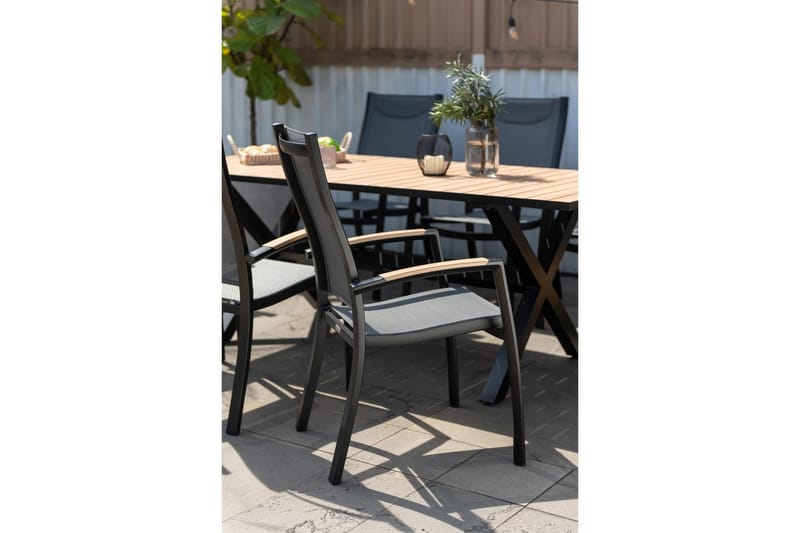 Utomhusmöbelgrupp Lifestyle Garden Panama 200 cm 6 stapelbarfotölj + 2 pos. fotölj - 6 stapelbarfotölj + 2 pos. fotölj - Utemöbler - Utegrupp - Matgrupper utomhus