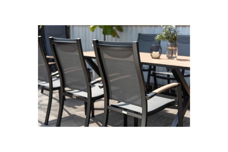 Utomhusmöbelgrupp Lifestyle Garden Panama 200 cm 6 stapelbarfotölj + 2 pos. fotölj - 6 stapelbarfotölj + 2 pos. fotölj - Utemöbler - Utegrupp - Matgrupper utomhus
