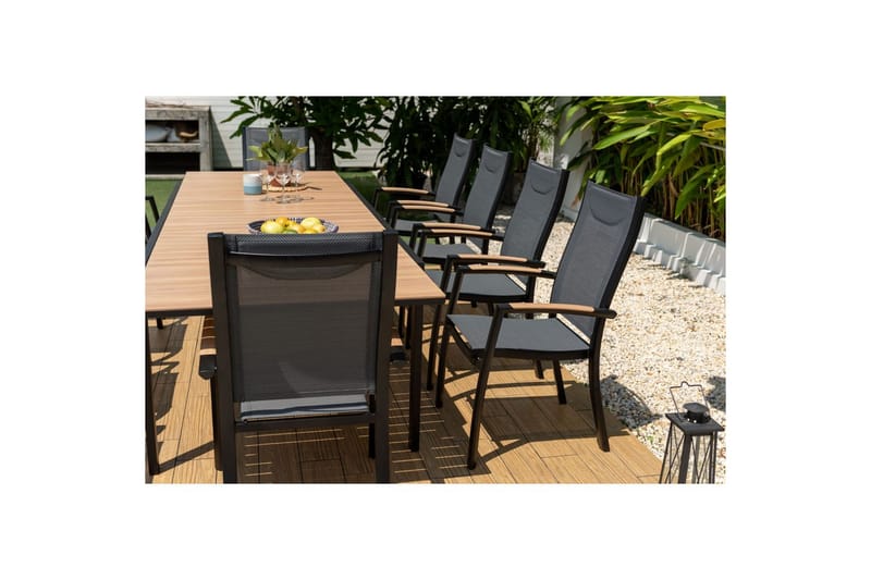 Utomhusmöbelgrupp Lifestyle Garden Panama 210-300 cm 10 stapelbarfotölj - 10 stapelbarfotölj - Utemöbler - Utegrupp - Matgrupper utomhus