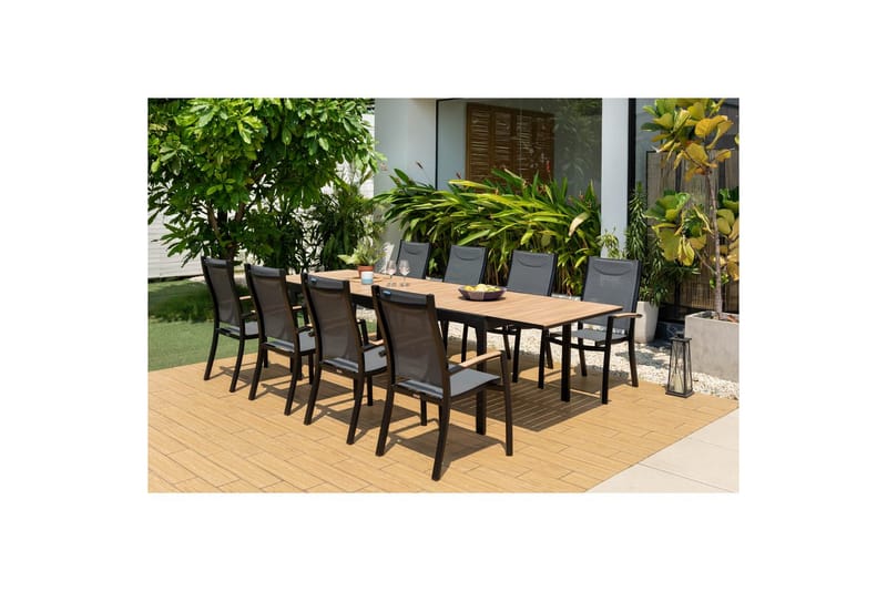 Utomhusmöbelgrupp Lifestyle Garden Panama 210-300 cm 8 stapelbarfotölj - 8 stapelbarfotölj - Utemöbler - Utegrupp - Matgrupper utomhus