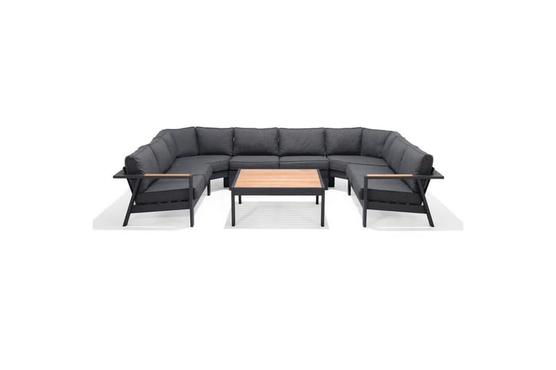 Utomhusmöbelgrupp Lifestyle Garden PALAU 2-sits höger & vänster + 2x hörnsoffa stol + 2x sidostol + soffbord 100 cm - Utemöbler - Utegrupp - Loungegrupp