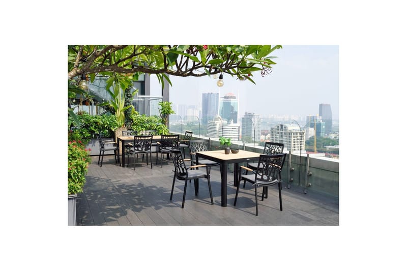 Utomhusmöbelgrupp Lifestyle Garden Portals 161 cm 4 trädskärarstolar - 4 trädskärarstolar - Utemöbler - Utegrupp - Matgrupper utomhus