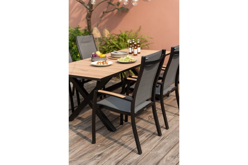 Utomhusmöbelgrupp Lifestyle Garden Panama 200 cm 6 stapelbarfotölj - 6 stapelbarfotölj - Utemöbler - Utegrupp - Matgrupper utomhus