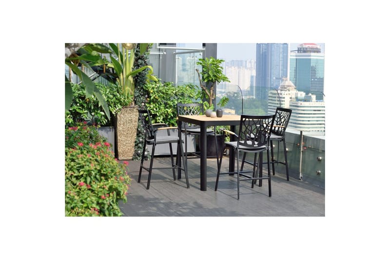 Utomhusmöbelgrupp Lifestyle Garden Portals bar bord 95 & 4 bar stol - Utemöbler - Utegrupp - Matgrupper utomhus