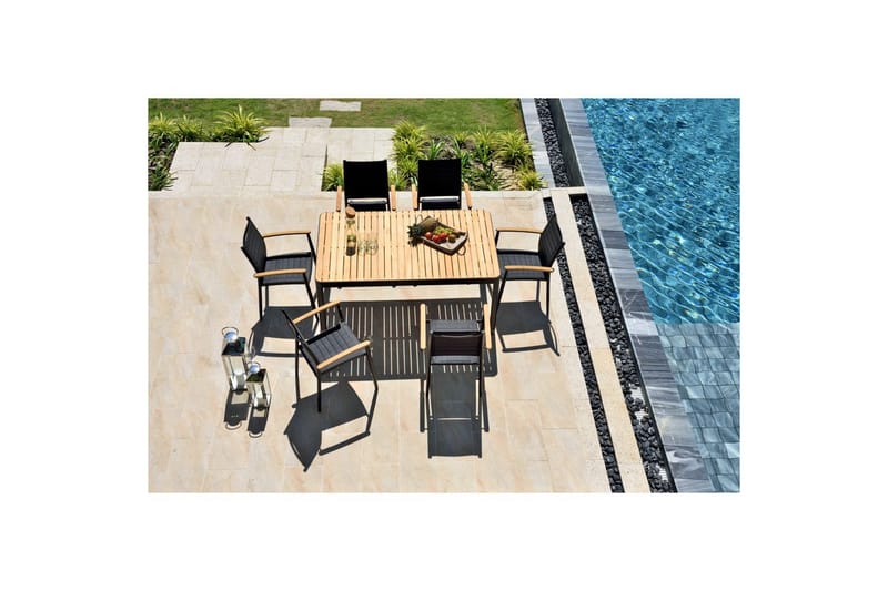 Utomhusmöbelgrupp Lifestyle Garden Portals 161 cm 6 lite carverstolar - 6 lite carverstolar - Utemöbler - Utegrupp - Matgrupper utomhus