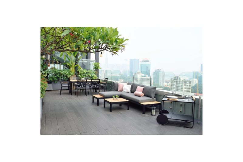 Utomhusmöbelgrupp Lifestyle Garden Portals 161 cm 4 trädskärarstolar - 4 trädskärarstolar - Utemöbler - Utegrupp - Matgrupper utomhus