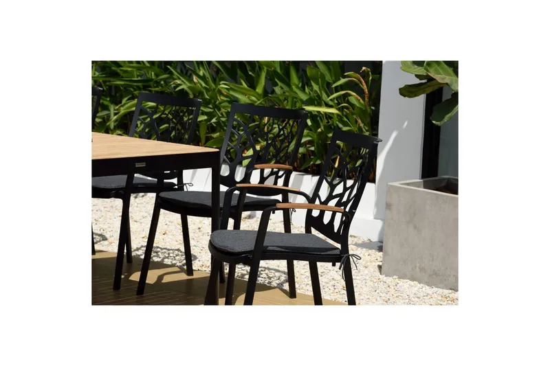 Utomhusmöbelgrupp Lifestyle Garden Portals 209 cm 5 trädskärarstolar + bänk - 5 trädskärarstolar + bänk - Utemöbler - Utegrupp - Matgrupper utomhus