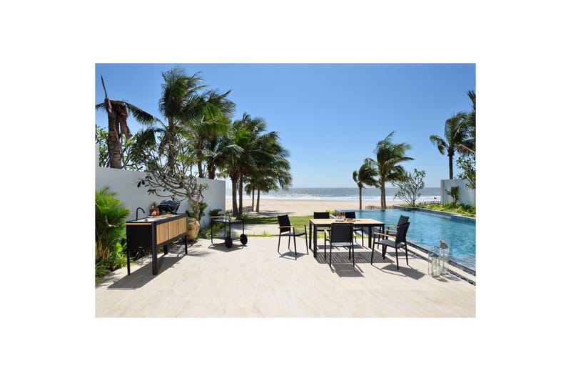 Utomhusmöbelgrupp Lifestyle Garden Portals 161 cm 6 lite carverstolar - 6 lite carverstolar - Utemöbler - Utegrupp - Matgrupper utomhus