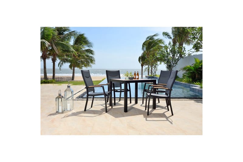 Utomhusmöbelgrupp Lifestyle Garden Panama 90 cm 4 stapelbarfotölj - 4 stapelbarfotölj - Utemöbler - Utegrupp - Matgrupper utomhus