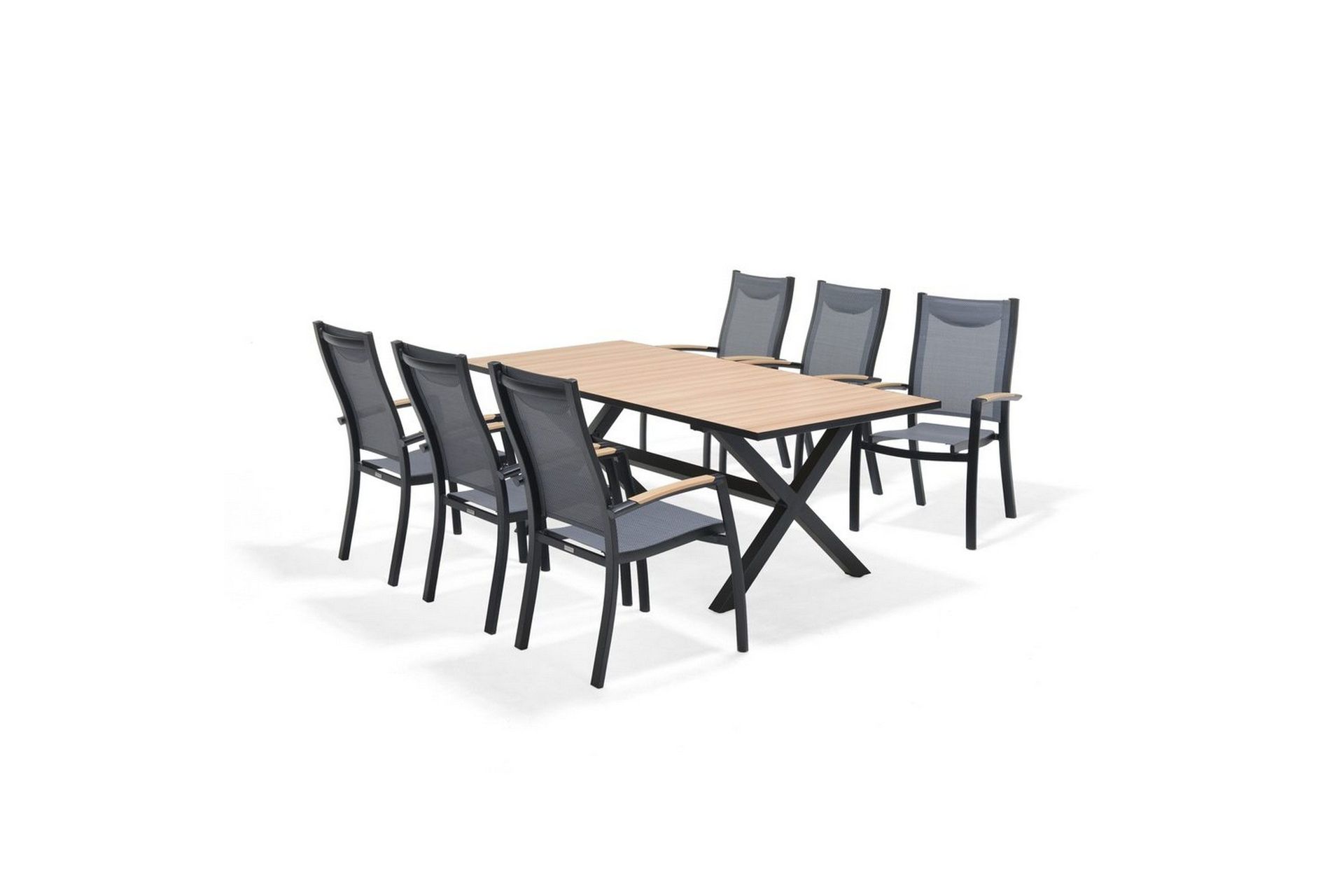 Utomhusm&ouml;belgrupp Lifestyle Garden Panama 200 cm 6 stapelbarfot&ouml;lj - 6 stapelbarfot&ouml;lj